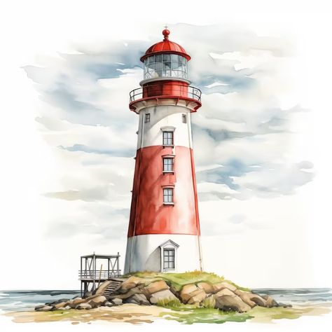 10 Lighthouse Clipart, Lighthouse JPG, Watercolor Clipart, High Quality Jpgs, Digital Download, High Resolution, Commercial Use - Etsy Ukraine Light House Pictures, Christmas Lighthouse Painting, Light House Drawing Sketches, Watercolour Lighthouse, Lighthouse Artwork, Lighthouse Illustration, Lighthouse Clipart, Lighthouse Watercolor, Watercolor Lighthouse