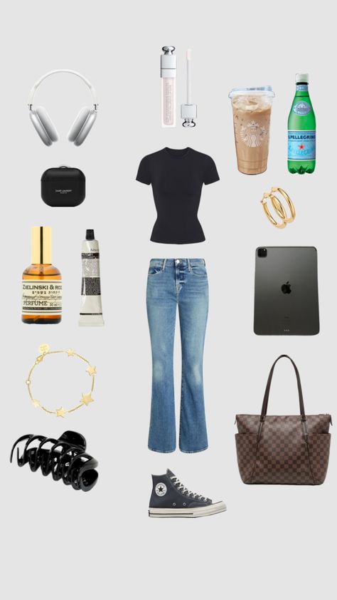 Perfect outfit for studying / working at a cafe for me #studyoutfit #workfit #starbucks Working At A Cafe, Study Outfit, Create Collage, Creative Play, Perfect Outfit, Cut Out, Cafe, Bring It On, Outfit Inspo