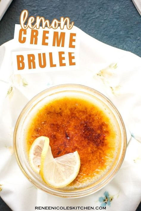 Serve an elegant dessert with this Lemon Crème Brûlée, a timeless French classic perfect for Valentine's Day recipes or as a sophisticated Easter dessert. The creamy custard and brûléed sugar top make it one of the most delicious desserts that's surprisingly easy to make. It's a creme brulee dish that stands out among the best desserts recipes. Follow this recipe for a lemony twist on a yummy food classic! Creme Brulee Desserts, Lemon Creme, The Best Desserts, Creme Brulee Recipe, Brulee Recipe, Homemade Custard, Impressive Recipes, French Dessert, Elegant Desserts