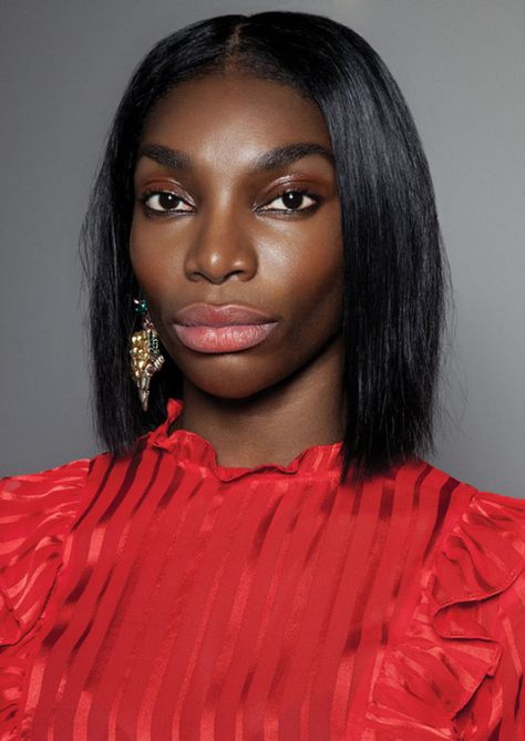 Michaela Coel X Bust Magazine Michaela Coel, Brown Lips, Meagan Good, Lupita Nyongo, Regina King, Dior Dress, Juicy Lips, Dark Skin Makeup, Dark Skin Women