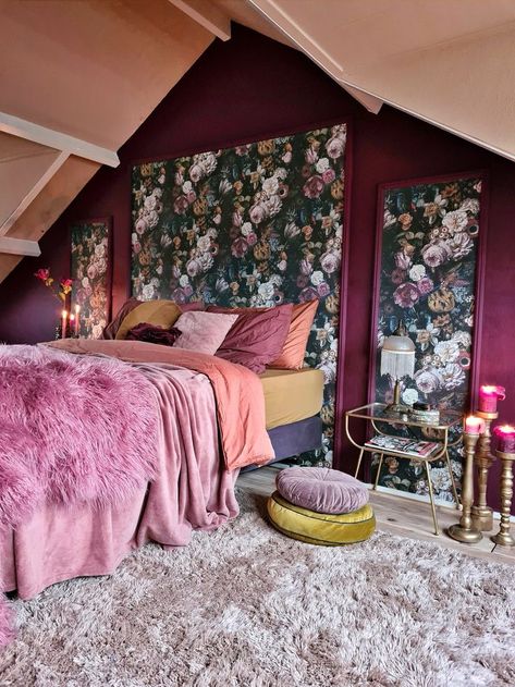 Moody Maximalism, Eclectic Room, Bold Interior, Interior Design Color, Bedroom Goals, Dream House Decor, My New Room, New Room, Bedroom Makeover