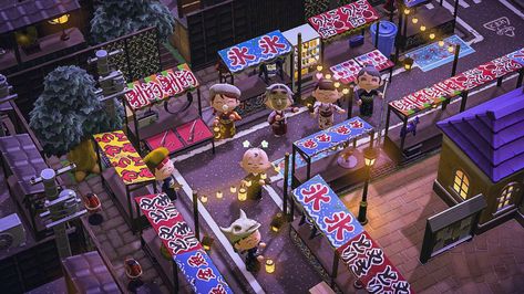 Animal Crossing Japanese Festival, Animal Crossing Festival, Animal Crossing Japanese, Acnh Diy, Zen Minimalism, Ac Ideas, Japanese Countryside, Japanese Festival, Acnh Design