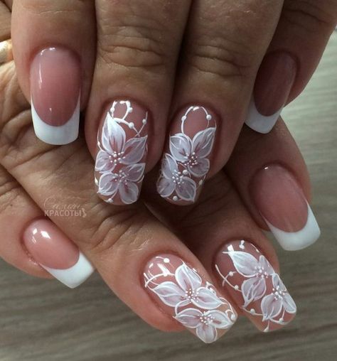 Lace Nail Design, Simple Wedding Nails, Lace Nail Art, Wedding Nail Art Design, Bridal Nail Art, Lace Nails, Wedding Nail, Her Nails, Wedding Nails For Bride