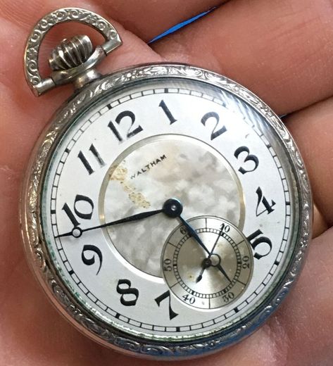 Check out this vintage Waltham pocket watch from 1925! With a beautiful silver dial and 7 jewels, it's the perfect addition to any collection. This mechanical hand-winding watch comes with a screw-back case and a half-hunter closure. Don't miss out on this rare find! #Waltham #PocketWatch #Vintage #SilverDial #Luxury #MechanicalWatch #eBay #HalfHunter #Silver #SilverPlated #Waltham #PocketWatch #Luxury #Silverplated #Hand-winding #Analog #Screwback #shopvintage80 #shopvintage #Holiday http... Mechanical Hand, Pocket Watch Antique, Luxury Accessories, Mechanical Watch, Vintage Watches, Pocket Watch, Accessories Watches, Time Piece, Vintage Shops