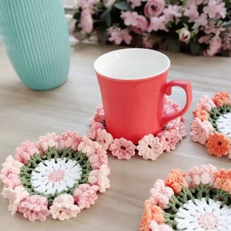 1pc Woolen Knitted Lily Flower Coaster | Free Shipping, Free Returns | Temu Crochet Fall Coasters, Blanket Tutorial, Flower Coasters, Free Pattern Crochet, Crochet Lace Pattern, Crochet Kitchen, Crochet Inspo, Crochet Fall, Crochet Fashion Patterns