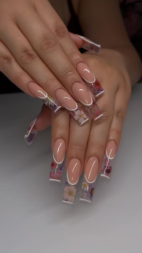 Clear Nail Designs With Glitter, Diy Acrylic Nails, Drip Nails, Cute Acrylic Nail Designs, Acrylic Nails Coffin Short, Unique Acrylic Nails, Bling Acrylic Nails, Pink Acrylic Nails, Rhinestone Nails