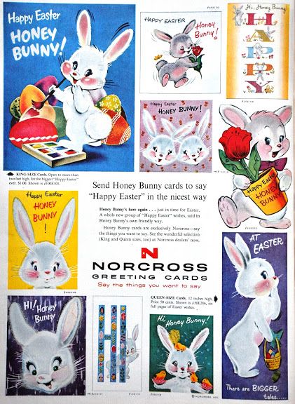 Mid century vintage Easter! Retro Bunny Illustration, Rabbit Vintage Illustration, Easter Bunny Cards, Bunny Cards, Easter Color, Easter Graphics, Vintage Easter Cards, Easter Greeting, Easter Images