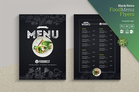 Menu Engineering, Menu Design Layout, Black Template, Menu Illustration, Restaurant Advertising, Menu Layout, Menu Flyer, Pizza Design, Menu Design Template