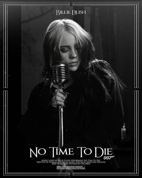 Posters Billie Eilish, Billie Eilish Poster, No Time To Die, Music Poster Ideas, Billie Eillish, Parental Guidance, Music Poster Design, Poster Room, Black And White Posters