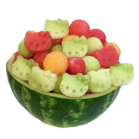 ʚღɞ on Twitter: "hello kitty melon bowl ✧*:･… " Watermelon, Hello Kitty, Kitty, Fruit