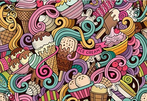 Ice Cream Mural, Mumbai Street, Ice Shop, Bubble Tea Shop, Lyrical Abstraction, Abstract Wall Painting, Street Art Artists, Murals Street Art, Removable Wall Murals