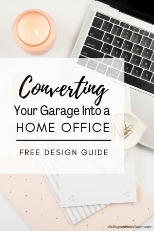 Home Office In Garage, Convert Garage To Office, Garage Home Office, Converted Garage, Garage Office, Natural Stone Flooring, Starbucks Drinks Recipes, Garage Conversion, Diy Office