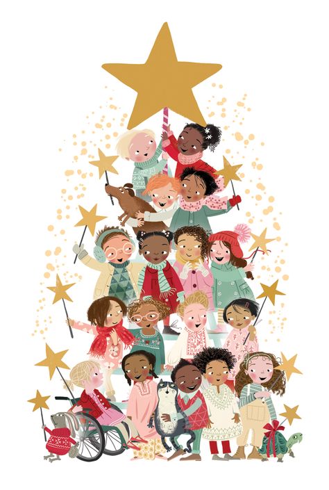 Åsa Gilland - Lilla Rogers Xmas Illustration Design, Illustrated Christmas Tree, Xmas Illustration, Lilla Rogers, Christmas Card Illustration, Happy Children's Day, Christmas School, Christmas Wonderland, Christmas Drawing