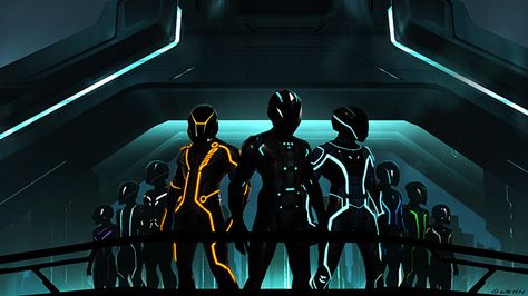 Tron: Evolution Art by Chris Glenn Tron Evolution, Tron Art, Tron Uprising, Evolution Art, Helmet Concept, Cyberpunk Design, Tron Legacy, Concept Art World, Future Soldier