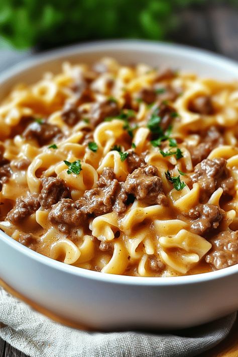 Creamy Beef Bowtie Pasta, Garlic Beef Pasta, Beef And Bowtie Pasta Recipe, Cowboy Butter Pasta, Cheesy Beef Pasta, Pasta Garlic, Beef Crockpot, Easy Italian Pasta Salad, Beef Pasta Recipes