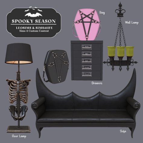 Emo Decor, Leo Sims, Sims 4 Cc Goth, Sims 4 Tsr, Muebles Sims 4 Cc, Sims Packs, Mode Emo, The Sims 4 Packs, Sims 4 Body Mods