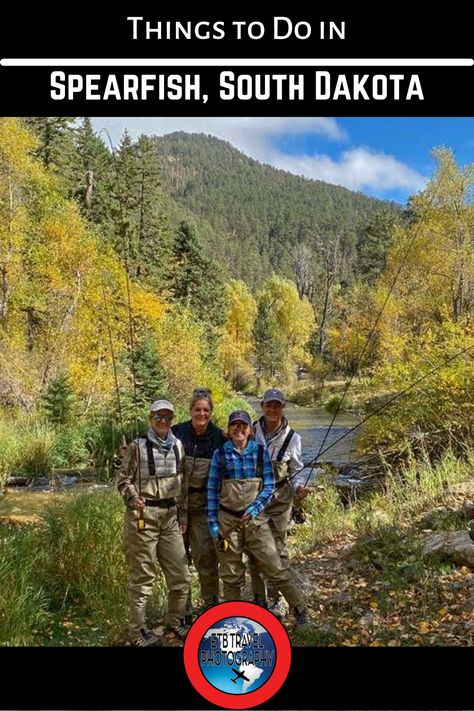 Spearfish Canyon, South Dakota is an absolutely beautiful place to visit, especially in the fall. Take a hike, go fishing, ride e-bikes, and explore. Those are just a few things to do in Spearfish. #etbtravelphotography #spearfish #thingstodo Spearfish Canyon South Dakota, Spearfish South Dakota, Midwest Vacations, Spearfish Canyon, Midwest Road Trip, Crazy Horse Memorial, South Dakota Travel, Black Hills South Dakota, Horse Memorial