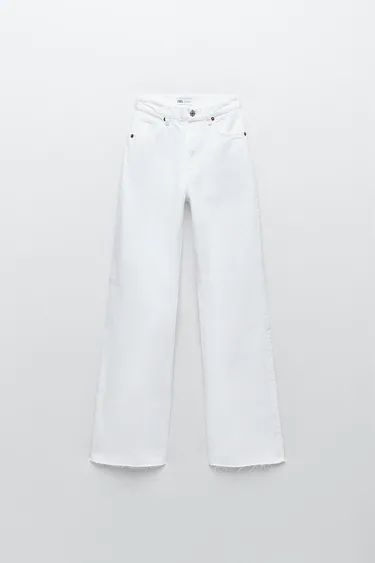 Women's Wide Leg Jeans | New Collection Online | ZARA Egypt Zara White Wide Leg Jeans Outfit, Where To Buy White Jeans, Zara Jeans White, Cute Zara Jeans, Zara White Jeans Outfit, Cute Zara Clothes, White Jeans Zara, Zara White Wide Leg Jeans, White Jeans Preppy