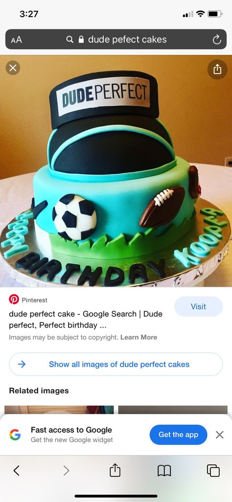 Dude Perfect Birthday Cake, Dude Perfect Cake, Dude Perfect, Perfect Birthday Party, Birthday Party Cake, Perfect Cake, 9th Birthday, 10th Birthday, Boy Birthday Party