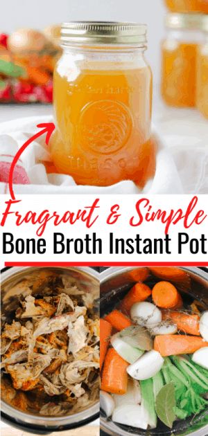 Homemade Bone Broth Instant Pot recipe is easy to prepare in the Instant Pot & full of flavour from a whole chicken carcass, turkey, or even beef. Just 2 hours to obtain this stock and spread the smell in your house. #stock #bonebroth #chickenstock #homemadebroth #turkeybroth #InstantPot #InstantPotRecipe Broth Instant Pot, Bone Broth Instant Pot, Chicken Bone Broth Recipe, Bone Broth Soup, Homemade Bone Broth, Turkey Broth, Bone Broth Recipe, Instant Pot Recipe, Whole Roasted Chicken