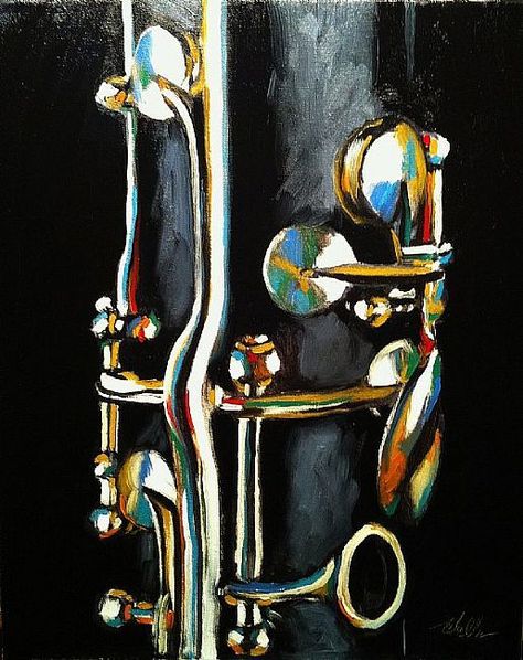 Clarinet Wallpaper, Clarinet Aesthetic, Clarinet Art, Clarinet Painting, Clarinet Pictures, Clarinet Aesthetic Vintage, Cat Playing Clarinet, Clarinet Music, Record Painting