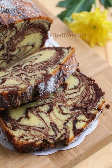 BitterSweetSpicy: Marble Cake Marble Cake Recipe Moist, Marble Cake Recipe, Chocolate Marble Cake, Easy Cakes, Resep Brownies, Marble Cake Recipes, Magic Mountain, Gateaux Cake, Rainbow Magic