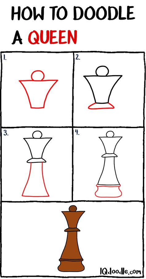 How To Draw Chess Pieces Step By Step, How To Draw Chess Pieces, Chess Pieces Drawing Easy, Draw Chess Pieces, Chess Doodle, King Chess Piece Drawing, Queen Chess Piece Drawing, Chess Board Drawing, Chess Pieces Drawing