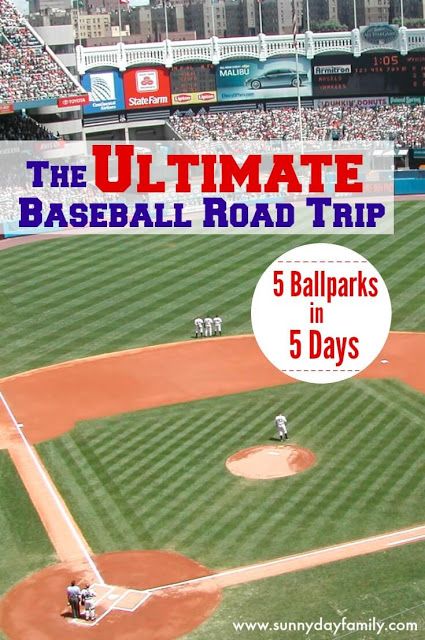 The Ultimate Road Trip for baseball fans! See how to visit 5 ballparks in 5 days with family friendly stops along the way! Baseball Tips, Mlb Stadiums, Travel Baseball, Ultimate Road Trip, Baseball Park, East Coast Road Trip, Usa Baseball, Baseball Stadium, Stadium Tour