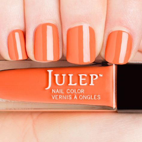 Julep Cody: Cantaloupe orange créme Papaya Cream, Fun Nail Colors, Princess Grace, Nail Polish Sets, Nail Polish Collection, Manicure At Home, Orange Nails, Nail Color, It Girl