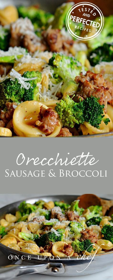 Orecchiette With Sausage And Broccoli, Orecchiette With Sausage, Sausage And Broccoli, Resep Pasta, Resep Diet, God Mat, Sausage Pasta, Pasta Dish, Sausage Recipes