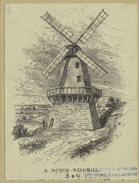 Windmill Drawing, Windmill Tattoo, Dutch Tattoo, Windmill Art, Dutch Windmill, Dutch Windmills, Contour Drawing, Charcoal Art, Lost Art