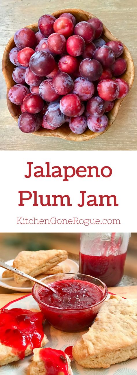 Jalapeno Jelly Recipes, Plum Jam Recipes, Jalapeno Jam, Dairy Free Recipes Dessert, Plum Recipes, Homemade Jelly, Plum Jam, Superfood Recipes, Jam And Jelly