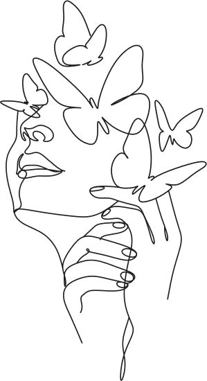 Download this Woman's Face with Butterflies Line Art element from Canva's impressive icons library. Butterflies Line Art, Butterfly Line Art, Line Art Design, Elements Of Art, Art Icon, Face Drawing, Woman Face, Line Drawing, Art Inspo