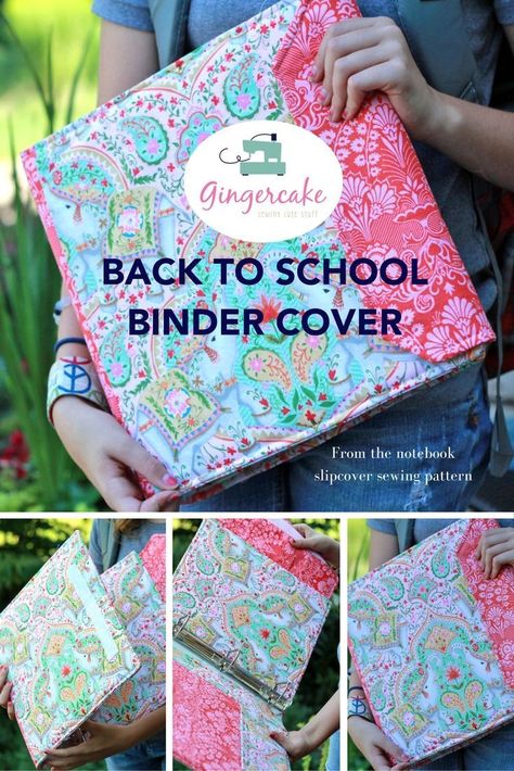 School Binder Covers, School Binder, Binder Cover, Beginner Sewing Projects Easy, Leftover Fabric, Binder Covers, Sewing Projects For Beginners, Love Sewing, Sewing Gifts