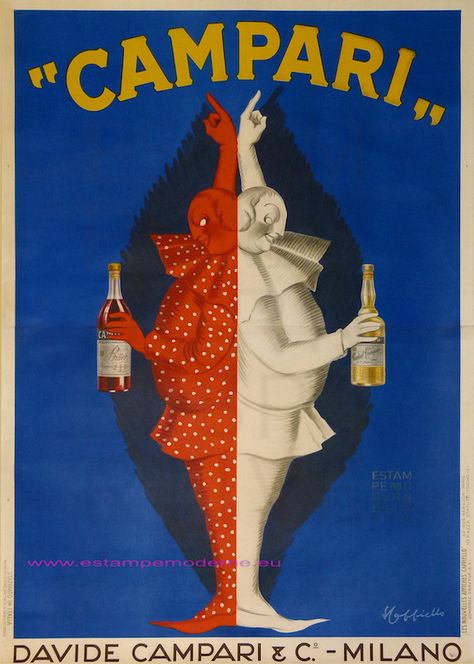 Campari Poster, Vintage Italian Posters, Leonetto Cappiello, Italian Posters, William Ellis, Vintage Advertising Posters, Cocktail Art, A4 Poster, Vintage Poster Art