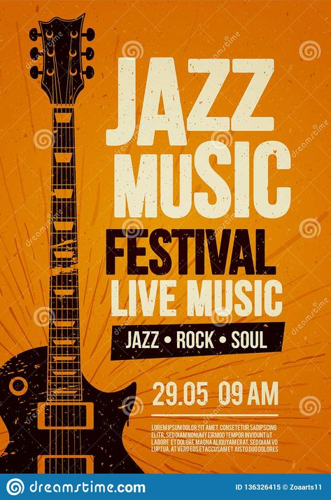 Vector Illustration poster flyer design template for Rock Jazz festival live mus #Sponsored , #advertisement, #SPONSORED, #poster, #Vector, #Illustration, #flyer Live Music Poster, Concert Poster Design, Poster Template Design, Facebook Cover Design, Music Flyer, Rock Festival, Music Poster Design, Jazz Festival, Flyer Design Templates