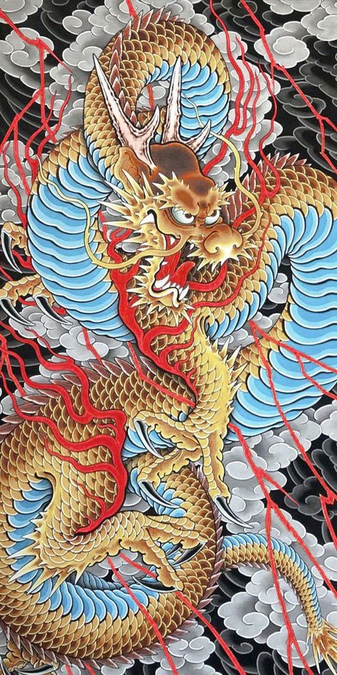 dragon phone wallpapers colorful background Wallpapers Colorful, Dragon Tattoo Drawing, Japanese Tiger Tattoo, Dragon Tattoo Sketch, Chinese Dragon Art, Colored Tattoo Design, Dragon Tattoo Art, Chinese Dragon Tattoos, Japanese Dragon Tattoo