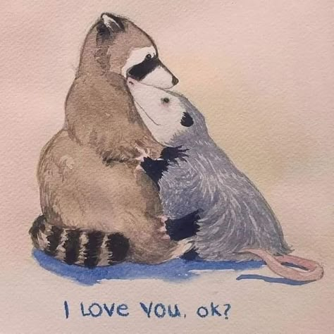 Rat And Raccoon, Racoon And Possum, Possum And Raccoon, Raccoon And Opossum, Opossum And Raccoon, Trash Pandas, Awesome Possum, Raccoon Art, Bd Comics