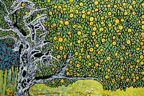 Golden Apple Tree by Gustav Klimt(via Arthipo) Golden Apple, Apple Tree, Gustav Klimt