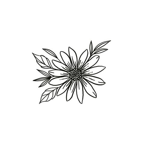 Small Daisy Tattoo, Daisy Tattoo Designs, Daisy Flower Tattoos, Simple Flower Tattoo, Daisy Tattoo, Vine Tattoos, Temporary Tattoo Designs, Pola Sulam, Tattoo Outline