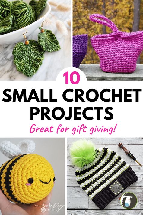 10 Small Crochet Patterns that Make Great Gifts — Blog.NobleKnits Fast And Easy Crochet Toys, Crochet Projects For Small Amounts Of Yarn, Unusual Crochet Gifts, A Crafty Concept, Fun Things To Crochet Free, Meaningful Crochet Gifts, Crochet Boutique Ideas, Quick Crochet Gifts To Make, Crochet Gift For Women