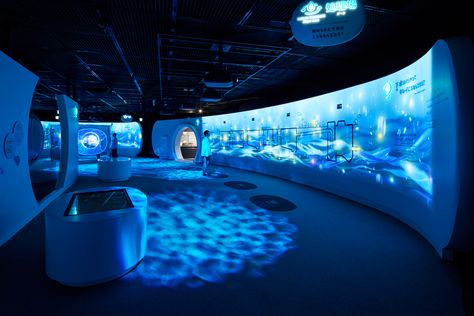 Osaka City Sewerage Science Museum | Projects | TANSEISHA Co., Ltd. Ocean Exhibition, Neon Science, Water Projection, Water Museum, Science Gallery, Hayday Farm Design, Photo Booth Design, Museum Plan, Museum Interior