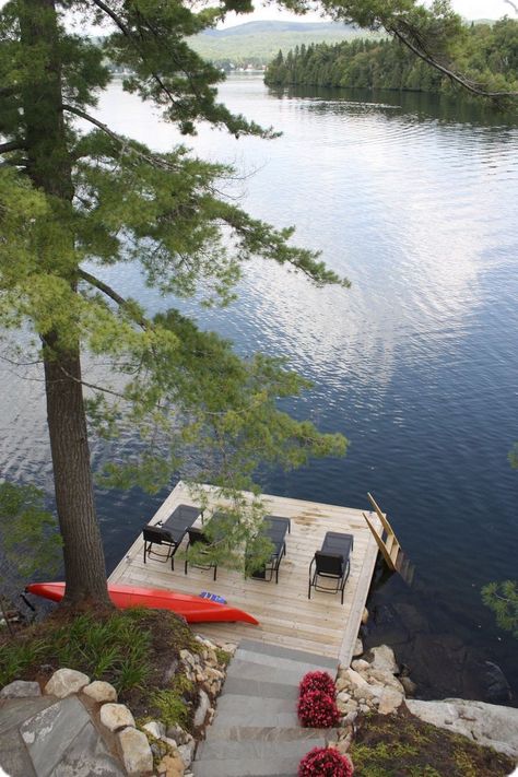 Lake Backyard Landscaping, Lake House Canada, Lake House Party, Family Lake House, Pine Point, A Soft Life, Dock Lake, Lake Dock, Lakefront Living