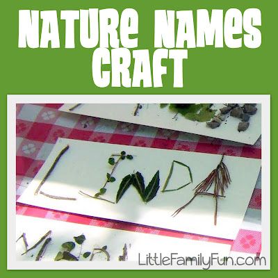 Nature Names Craft · Lesson Plans | CraftGossip.com Nature Names, Camping Activities For Kids, Summer Camp Activities, Name Crafts, Nature Camping, Forest School, Little Family, Outdoor Learning, Camping Theme