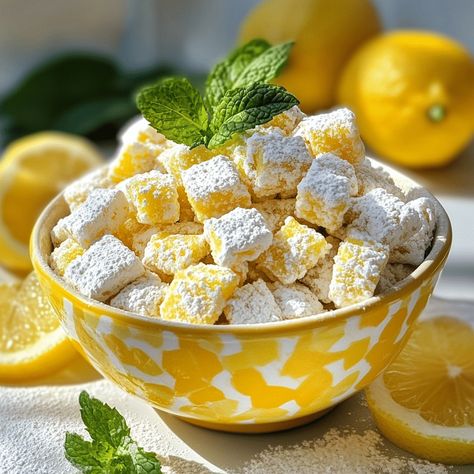 The Best Lemonade Puppy Chow 2024 By Recipes Vibrant Lemon Puppy Chow, Sausage Cream Cheese Crescents, Lemon And White Chocolate, The Best Lemonade, Sausage And Cream Cheese, Snack Pairings, Puppy Chow Recipe, Sausage Cream Cheese, Chow Recipe