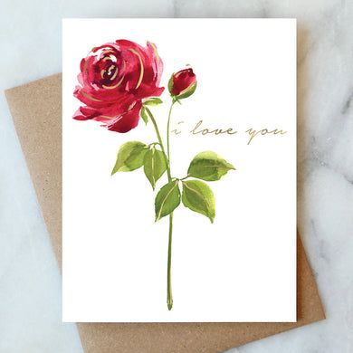 Red Rose Love, Craft Envelope, Rosé Birthday, Writing Thank You Cards, Christmas Magnet, Rose Love, Mom Cards, Watercolor Flower Art, Red Gift