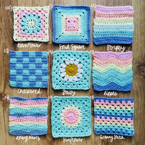 10 Hippie-inspired Granny Squares Crochet Pattern BUNDLE PDF Only, Retro Colourful Crochet 70s Motif Granny Square Beginner Friendly - Etsy