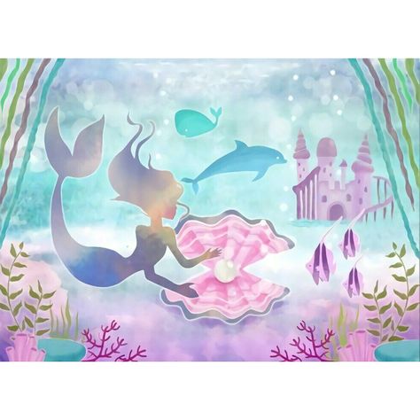 Mermaid Background, Mermaid Party Supplies, Party Photo Backdrop, Mermaid Fabric, Mermaid Party Decorations, Mermaid Under The Sea, Mermaid Theme Party, Sea Photography, Little Mermaid Birthday