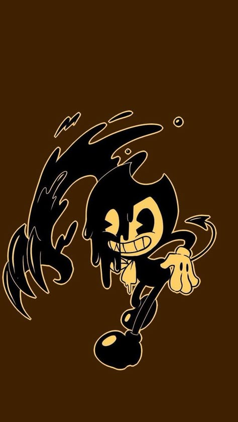 Bendy And The Ink Machine Wallpaper, Bendy Drawing, Batdr Bendy, Bendy Ink Demon, Bendy Ink Machine, Bendy The Ink Demon, Batim Bendy, The Ink Demon, Easy Graffiti Drawings