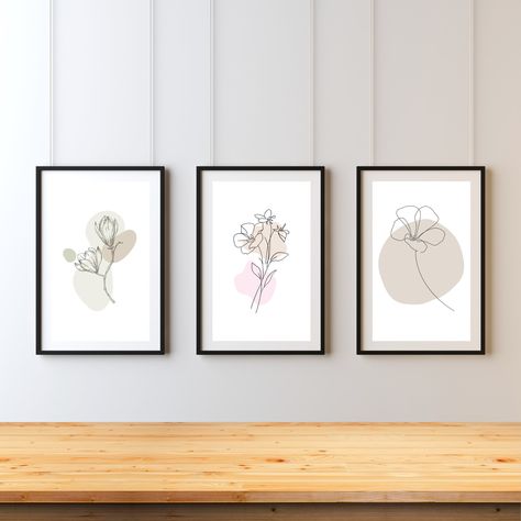 Minimalist Flower Painting Acrylic, Minimalist Flower Painting, Calm Texture, Motif Painting, Salon Simple, Painting Simple, Bedroom 2024, Living Room Painting, Minimalist Flower